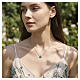 Amen 925 silver necklace with aquamarine-coloured heart charm s2