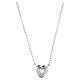 Amen 925 Silver Necklace with Aquamarine Heart Pendant s3