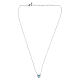 Amen 925 Silver Necklace with Aquamarine Heart Pendant s4