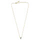 Amen 925 silver gold-plated necklace with aquamarine-coloured heart zircon s4
