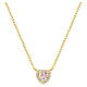 Amen 925 silver gold-plated heart necklace with morganite-pink zircon s1
