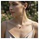 Amen 925 Silver Necklace with Ruby-Colored Zircon, Gold Finish s2