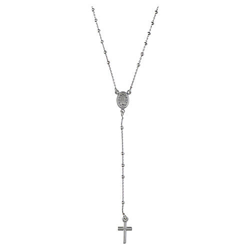 Collana rosario Amen Madonna Miracolosa argento 925  3