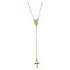Amen classic rosary necklace Our Lady of Miracles, 2 mm beads, 925 sterling silver with gold finish s1