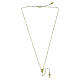 Amen classic rosary necklace Our Lady of Miracles, 2 mm beads, 925 sterling silver with gold finish s3