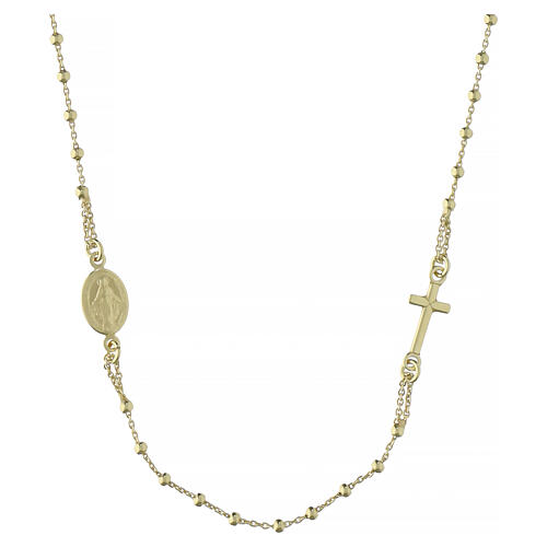 Collana color oro argento 925 Amen rosario mariano girocollo 1