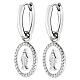 Boucles d'oreilles créoles Amen Vierge Miraculeuse argent 925 s1