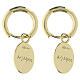 Amen gold-finish earring with pearl-white enamel Miraculous Madonna s3