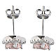 AMEN 925 Silver Morganite-Pink Zircon Heart Stud Earrings s3