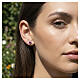 Boucles d'oreilles cœur zircon rouge AMEN argent 925 s2