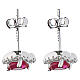 Orecchini a cuore rubino Amen argento 925 s3