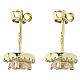 Brincos coração com zircão morganite cor-de-rosa em prata 925 Amen s3