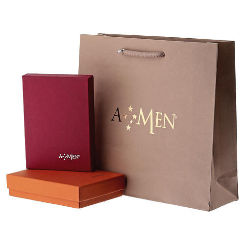 Amen shiny heart ring with white zircons, 925 silver 6