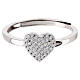 Amen shiny heart ring with white zircons, 925 silver s3