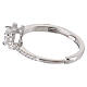 AMEN 925 silver ring with white heart cubic zircons s4
