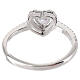 AMEN 925 silver ring with white heart cubic zircons s5