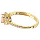 AMEN 925 Silver Gold-Finish Ring with Pink Morganite s4