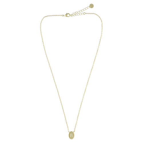 Collier Amen en laiton plaqué or 18 kt Médaille Miraculeuse finition dorée 4