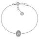 Bracciale in ottone rodiato Amen con pendente medaglia miracolosa s1