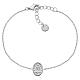 Bracciale in ottone rodiato Amen con pendente medaglia miracolosa s3