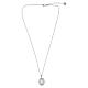 Amen necklace in rhodium-plated brass with white zircons and Miraculous Medal s4