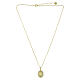 Collier avec pendentif Vierge Miraculeuse Amen laiton doré zircons blancs s4