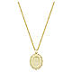 Collana con pendente miracolosa Amen ottone dorato zirconi bianchi s3