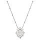 Collier Amen en laiton rhodié avec pierres blanches et Médaille Miraculeuse s3