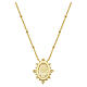 Amen necklace in gold-plated brass with Miraculous Medal and white zircons s3