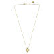 Amen necklace in gold-plated brass with Miraculous Medal and white zircons s4