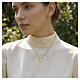Collier avec Médaille Miraculeuse Amen en laiton doré et zircons blancs s2