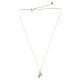 Collier Amen en laiton doré, nacre blanche et zircons blancs s4