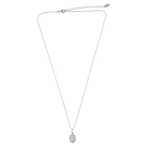 Collar con medalla milagrosa de latón rodiado Amen 4