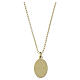 Collana croce smalto bianco in ottone placcato 18kt Amen pietre bianche s3