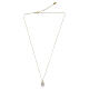 Colar cruz esmaltada branca Amen, latão banhado a ouro 18kt, pedras brancas s4