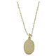 Pink Enamel Cross Necklace Gold-Plated Brass White Zircons, Amen s3
