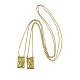 Scapular necklace Sacred Heart and Our Lady of Mount Carmel AMEN 18kt gold-plated brass s5