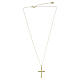 Collana croce intreccio in ottone dorato Amen zirconi bianchi s4