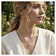 Collana in ottone dorato Amen croce intreccio zirconi bianchi s2