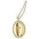 Gold-Plated Brass Crucifix Medal Necklace with White Zircons, Amen s4
