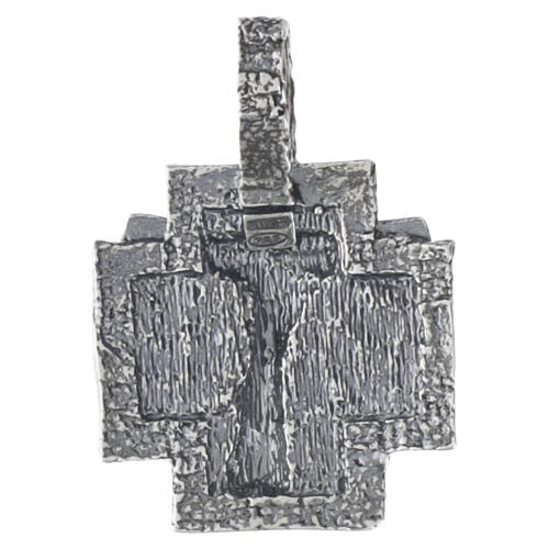 Colgante cruz Tau de plata 925 2