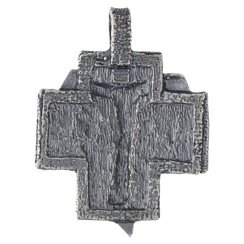 Pendant with 925 silver cross with burnished finish 2