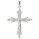 Crucifijo colgante Papa León XIV 4x5 cm en estilo gótico plata 925 s1