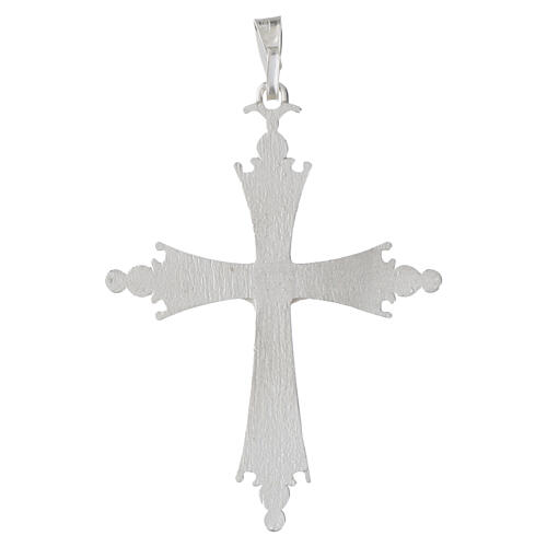Crucifix pendentif gothique 4,5x3,5 cm argent 925 2