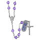 Pink rosary with 0.24-inch faceted crystal beads, 925 silver s3