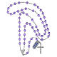 Pink rosary with 0.24-inch faceted crystal beads, 925 silver s5