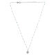 Collar de plata 925 con Ángel de la Guarda y esferas celestes 40 cm Valenti s3