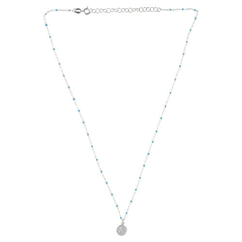 Collana in argento 925 con Angelo Custode e sfere celesti 40 cm Valenti 3