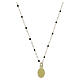 Our Lady of Guadalupe Necklace in 925 Gold-Plated Silver with Black Enamel, 40 cm, Valenti s2