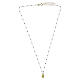 Our Lady of Guadalupe Necklace in 925 Gold-Plated Silver with Black Enamel, 40 cm, Valenti s3